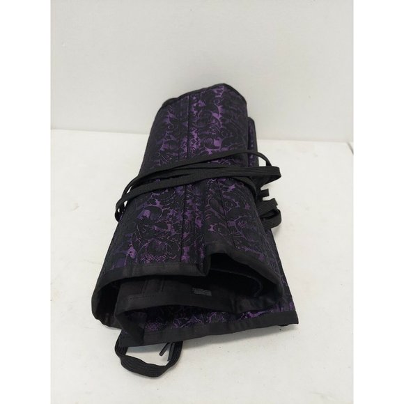 Corset Story Purple Brocade Satin Overbust, Spiral Steel Boned Corset, Waist 36" - Picture 11 of 12